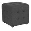 Flash Furniture Avendale Tufted Upholstered Ottoman Pouf in Dark Gray Fabric view 1