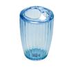 Sweet Home Collection Ribbed Acrylic Bathroom Durable Scratch Resistant Modern Set or Individual Bath Accessories, Toothbrush Holder, Cerulean Blue view 1