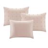 Intelligent Design Brooklyn Cotton Daybed Cover - Jacquard Tufted Chenille with Quilted Reverse, All Season Bedding with Bedskirt, Matching Shams, Decorative Pillow, Pink 39"x75" 5 Piece view 3
