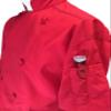 CHEFSKIN Tomato Red Lightweight Chef Jacket Coat Short Sleeve Comfortable Cool Beanie Hat Personalize (Available) (with Embroidery) view 3