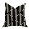 Plutus Brands Posh Lady Double Sided Luxury Throw Pillow, 18" x 18", Black/Beige view 1