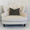 Plutus Brands Posh Lady Double Sided Luxury Throw Pillow, 18" x 18", Black/Beige view 2