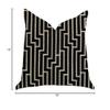 Plutus Brands Posh Lady Double Sided Luxury Throw Pillow, 18" x 18", Black/Beige view 3