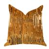 Plutus Brands Thames City Lights Double Sided Luxury Throw Pillow, 20" x 20", Brown/Gold view 1