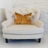 Plutus Brands Thames City Lights Double Sided Luxury Throw Pillow, 20" x 20", Brown/Gold view 2
