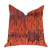Plutus Brands Luminous Skyscraper Double Sided Luxury Throw Pillow, 22" x 22", Orange/Red view 1