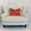 Plutus Brands Luminous Skyscraper Double Sided Luxury Throw Pillow, 22" x 22", Orange/Red view 2