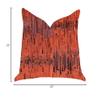 Plutus Brands Luminous Skyscraper Double Sided Luxury Throw Pillow, 22" x 22", Orange/Red view 3