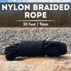 Emergency Zone 9mm Nylon Braided, 50 Foot, Multi-Purpose Camping Rope | Black (3 Pack) view 3