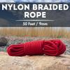 Emergency Zone 9mm Nylon Braided, 50 Foot, Multi-Purpose Camping Rope | Red (3 Pack) view 3