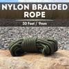 Emergency Zone 9mm Nylon Braided, 50 Foot, Multi-Purpose Camping Rope | Green (3 Pack) view 3