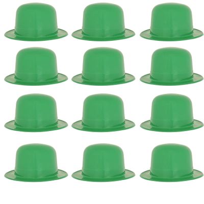 Beistle 12 Piece Plastic Derbies, Green