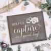 LifeSong Milestones Oh Snap Help Us Capture Our Special Day Decorative Wedding Party Signs for Ceremony and Reception for Bride and Groom (8x10) view 4