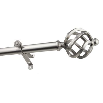 A&F Rod Dcor Medusa 13/16 Curtain Rod 120-170 inch - Satin Nickel