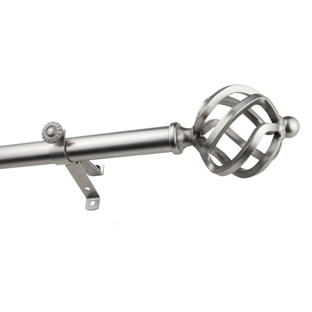 A&F Rod Dcor Medusa 13/16 Curtain Rod 120-170 inch - Satin Nickel