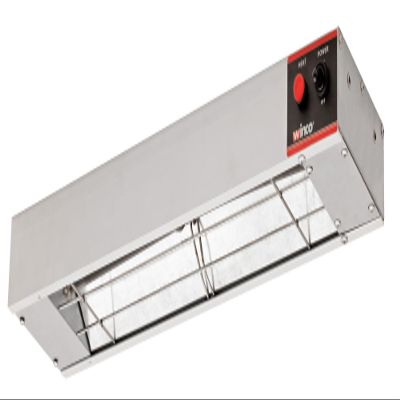 Winco ESH-24, 24 Electric Strip Heater, 500W, 4.2A, Commercial Grade Infrared Food Warmer, Pass-Through Stations Heating Silver