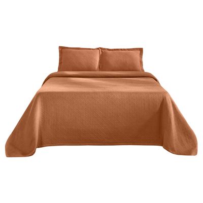 BNM Luxurious Textured Cotton Woven Jacquard Matelasse Premium Quality Bedspread Set, Oversized Bedding, Embossed Cotton Fabric, Soft, Durable, Medium Weight, Basketweave, Twin Size, Assorted colors