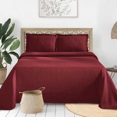 BLUENILEMILLS BNM Matelasse Bedspread, Set of 3, Oversized Bedding, Soft, Breathable, Lightweight Blanket with Cotton Bedding Quilt Set,Coverlet,for Bedroom/Guest Room, Full Size