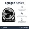Amazon Basics Air Circulator Fan, Desk Fan for Bedroom, Home and Office, With 90-Degree Tilt Head, 3 Speed Settings, Lightweight (4.2 LBS), 70 Watts, Black, 14.8"Wx7.6"Dx14.1"H view 2