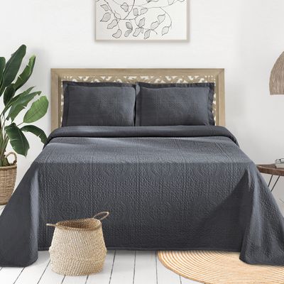 BLUENILEMILLS BNM Matelasse Bedspread, Set of 3, Oversized Bedding, Soft, Breathable, Lightweight Blanket with Cotton Bedding Quilt Set,Coverlet,for Bedroom/Guest Room, Full Size