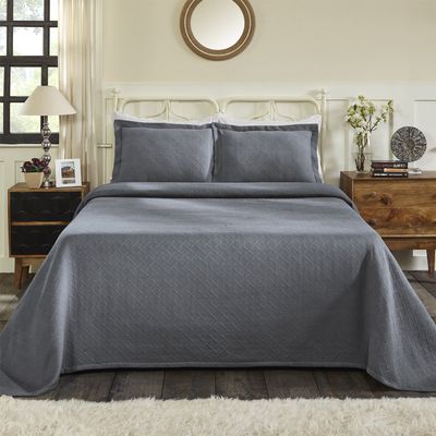 BNM Luxurious Textured Cotton Woven Jacquard Matelasse Premium Quality Bedspread Set, Oversized Bedding, Embossed Cotton Fabric, Soft, Durable, Medium Weight, Basketweave, Twin Size, Assorted colors