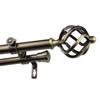 A&F Rod Dcor Medusa 13/16 Double Curtain Rod 120-170 inch - Antique Brass view 1