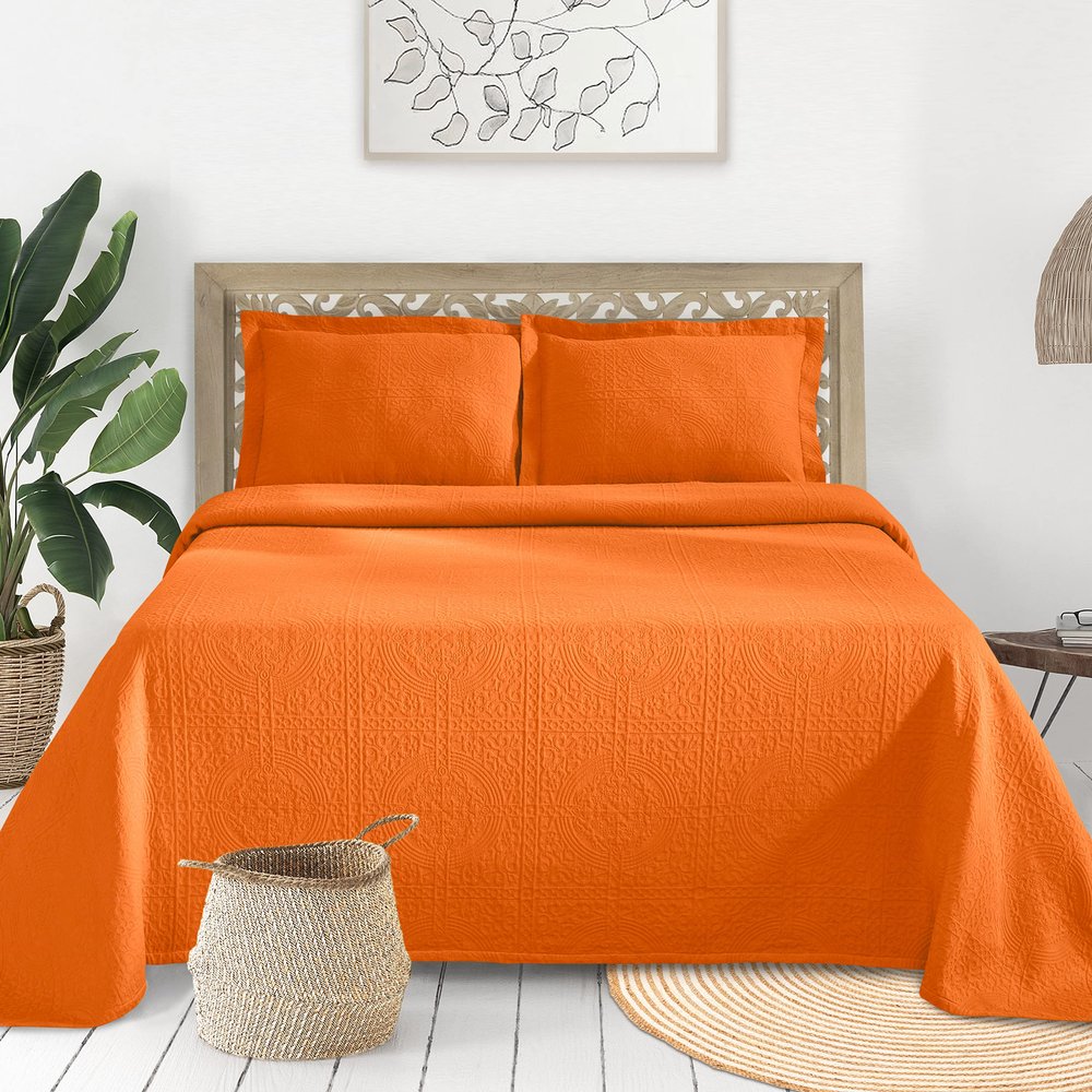 BLUENILEMILLS BNM Matelasse Bedspread, Set of 3, Oversized Bedding, Soft, Breathable, Lightweight Blanket with Cotton Bedding Quilt Set,Coverlet,for Bedroom/Guest Room, Full Size