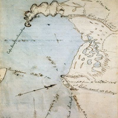 William Clarks Map of Grays Bay 1805 Poster Print by Science Source (18 x 24)