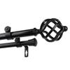 A&F Rod Dcor Medusa 13/16 Double Curtain Rod 120-170 inch - Black view 1