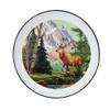 Chad Barrett Retreat Deer Great Outdoors 13" Round Decorative Enameled Tray view 1