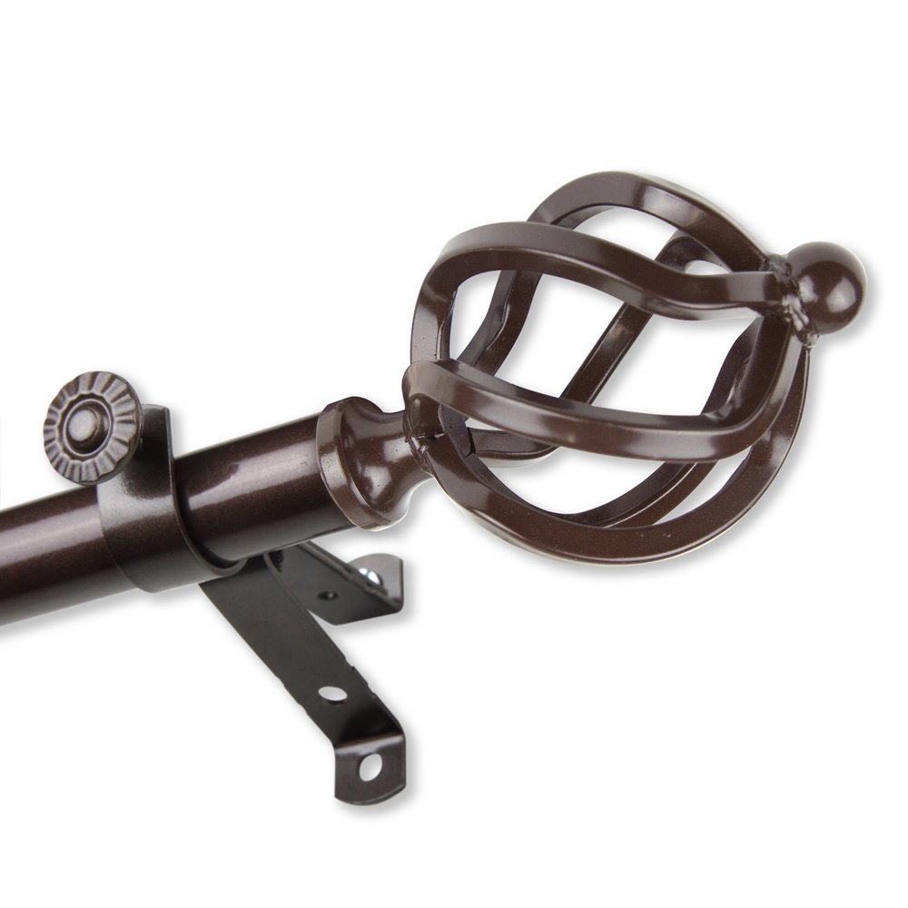 A&F Rod Dcor Medusa 13/16 Curtain Rod 120-170 inch - Cocoa