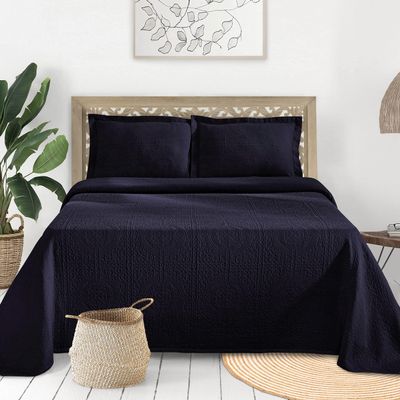 BNM Matelasse Bedspread, Set of 3, Oversized Bedding, Soft, Breathable, Lightweight Blanket with Cotton Bedding Quilt Set,Coverlet,for Bedroom/Guest Room, Full Size