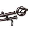 A&F Rod Dcor Medusa 13/16 Double Curtain Rod 48-84 inch - Cocoa view 1