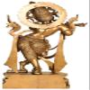 Exotic India ZDN70 Venugopala Wearing Khadau Statue, Natural Brass view 2