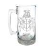 Carroll Irish Family Coat of Arms 27oz Beer Stein: Personalized Engraving, Family Crest Glass Mug view 1