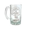 Adam Scottish Clan Crest Beer Stein 27oz  Personalized Heraldic Engraving view 1