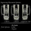 Adam Scottish Clan Crest Beer Stein 27oz  Personalized Heraldic Engraving view 4