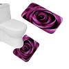 Amagical Beautiful Purple Rose Pattern 2 Piece Bathroom Mat Set Bathroom Mat Contour Mat Non-Slip view 1