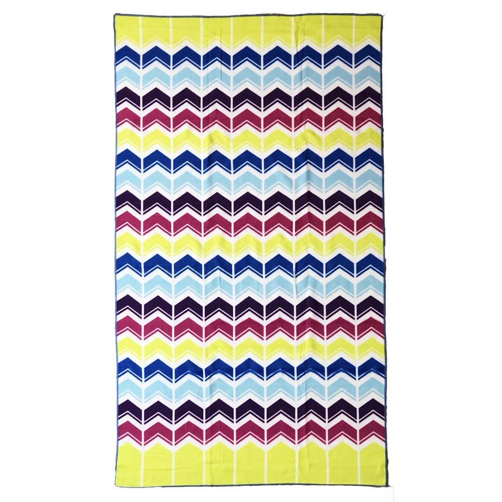 allgala Microfiber Beach Towel | Packable Beach Towel for Family | Quick Dry, Lightweight, Super Absorbent | Perfect for Beach, Pool, and Camping | Oversize 40"x70" - Chevron