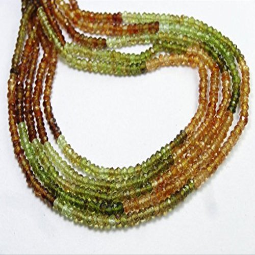Devgemsandjewels Full 13 Inch X 5 Strand Multi Color Petro Tourmaline Gemstone 3.5 mm Approx Micro Faceted Beads.