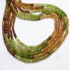 Devgemsandjewels Full 13 Inch X 5 Strand Multi Color Petro Tourmaline Gemstone 3.5 mm Approx Micro Faceted Beads. view 1