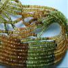Devgemsandjewels Full 13 Inch X 5 Strand Multi Color Petro Tourmaline Gemstone 3.5 mm Approx Micro Faceted Beads. view 2