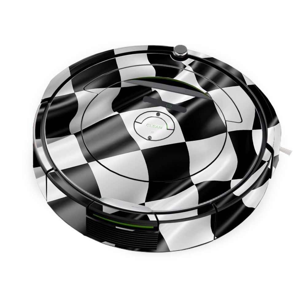 MightySkins Skin Compatible with iRobot Roomba 690 Robot Vacuum - Race Flag | Protective, Durable, and Unique Vinyl Decal wrap Cover | Easy to Apply, Remove, and Change Styles | Made in The USA