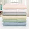 1000 Thread Count Lyocell-Blend Solid Sheet Set, Luxury Bedding Decor, Wrinkle Free, Includes; 1 Elastic Deep Pocket Fitted Bed Sheet, 1 Flat Sheet, 2 Pillowcases, King, Ivory by Blue Nile Mills view 3