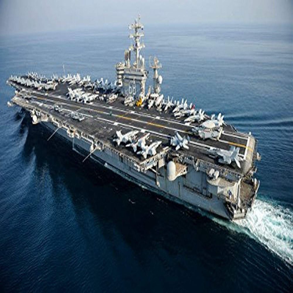 The aircraft carrier USS Nimitz is underway in the Arabian Gulf Poster Print by Stocktrek Images (17 x 11)