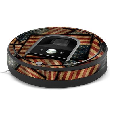 MightySkins Skin Compatible with iRobot Roomba 960 Robot Vacuum - Vintage American | Protective, Durable, and Unique Vinyl Decal wrap Cover | Easy to Apply, Remove | Made in The USA