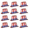 Beistle S66617-25AZ12 Foil Patriotic Hi-Hats 12 Piece, OSFM, Red/White/Blue view 1