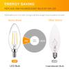 Ascher E12 LED Classic Candelabra Clear Light Bulb, 4W, Equivalent 40W, Warm White 2700K, Non-Dimmable, Filament Clear Glass, Pack of 5 view 4