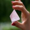Crystal Pyramid of Natural Rose Quartz Chakra Healing Stone, 1.5 inch view 3