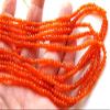 Devgemsandjewels Full 13 Inch X 5 Strand Orange Carnelian 3-3.5mm Approx Faceted rondelle Beads. view 1